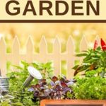 Herbs growing in pots in front of a fence.