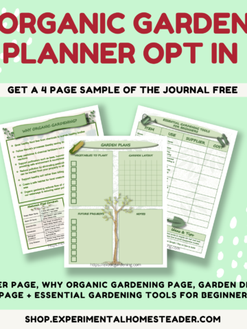 organic garden planner freebie