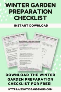 winter Garden preparation checklist