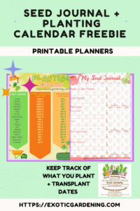 Seed Journal And Planting Calendar Freebie