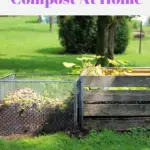 Compost bins filled with compostable material.