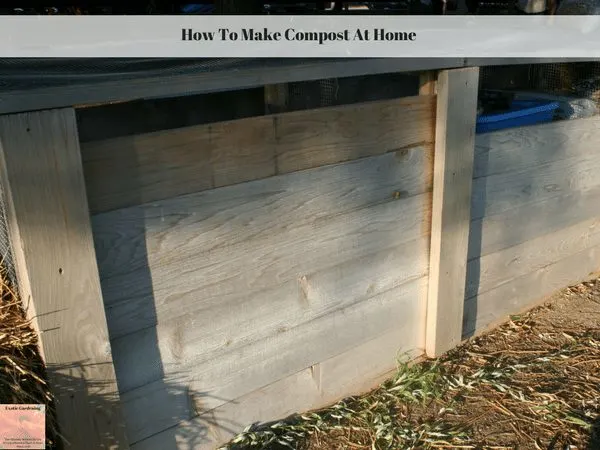 A photo of a wooden compost bin.