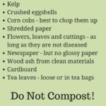 A printable list of what to compost.