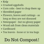 A printable list of what to compost.